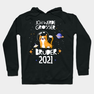 Großer Bruder 2021 Astronauten Katze Planeten Hoodie